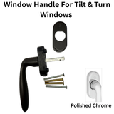 HOPPE Verona Handle for Tilt & Turn Windows - Solid Brass - Polished Chrome
