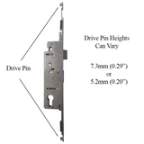 Hoppe HLS9350 Aluminum Door Gear for Balcony and Terrace Doors 35mm Backset
