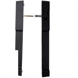 DALLAS KEYED SLIDING DOOR HANDLE SET, HLS9000 GEARS LH 1-3/4" PANEL - MATTE BLACK