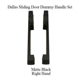 DALLAS DUMMY SLIDING DOOR HANDLE SET, HLS9000 GEARS RH 1-3/4" PANEL - BLACK