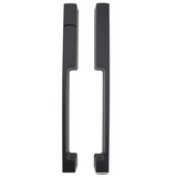 DALLAS DUMMY SLIDING DOOR HANDLE SET, HLS9000 GEARS LH 1-3/4" PANEL - MATTE BLACK