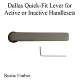 Dallas Lever Handle for Active/Inactive Handlesets - Rustic Umber