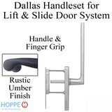 Dallas Handle and Finger Grip for Lift and Slide Door System - Rustic Umber
