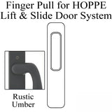 Brass Finger Pull for HOPPE Lift and Slide Door Systems - Rustic Umber