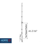 HOPPE UPPER EXTENSION, 16MM FACEPLATE, 55.75" OVERALL LENGTH