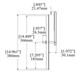 Hoppe Folding Handle And Pull For Lift And Slide Door System - Alpine Frost