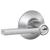 Schlage Residential F80 - Storeroom Lock - Latitude Lever, C Keyway with 16211 Latch and 10063 Strike - Kinsler Rose