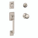 Schlage Residential F60 - Century Sectional Single Cylinder Keyed Entry Handleset with Plymouth Knob