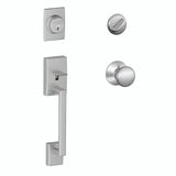 Schlage Residential F60 - Century Sectional Single Cylinder Keyed Entry Handleset with Plymouth Knob