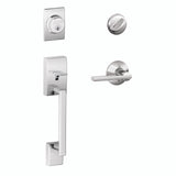 Schlage Residential F60 - Century Sectional Single Cylinder Keyed Entry Handleset with Latitude Lever