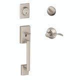 Schlage Residential F60 - Century Sectional Single Cylinder Keyed Entry Handleset with Accent Lever