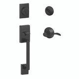 Schlage Residential F60 - Century Sectional Single Cylinder Keyed Entry Handleset with Accent Lever