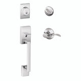 Schlage Residential F60 - Century Sectional Single Cylinder Keyed Entry Handleset with Accent Lever