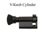 Inactive Dallas handle sets for 2-1/4" doors with 31.5mm thumbturn insert- Black