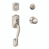 Schlage Residential F60 - Camelot Sectional Single Cylinder Keyed Entry Handleset with Plymouth Knob
