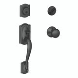 Schlage Residential F60 - Camelot Sectional Single Cylinder Keyed Entry Handleset with Plymouth Knob