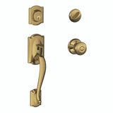Schlage Residential F60 - Camelot Sectional Single Cylinder Keyed Entry Handleset with Georgian Knob