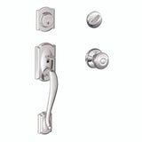Schlage Residential F60 - Camelot Sectional Single Cylinder Keyed Entry Handleset with Georgian Knob