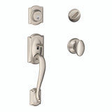 Schlage Residential F60 - Camelot Sectional Single Cylinder Keyed Entry Handleset with Siena Knob