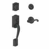 Schlage Residential F60 - Camelot Sectional Single Cylinder Keyed Entry Handleset with Flair Lever