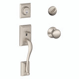 Schlage Residential F60 - Addison Sectional Single Cylinder Keyed Entry Handleset with Plymouth Knob