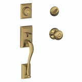Schlage Residential F60 - Addison Sectional Single Cylinder Keyed Entry Handleset with Georgian Knob