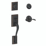 Schlage Residential F60 - Addison Sectional Single Cylinder Keyed Entry Handleset with Accent Lever