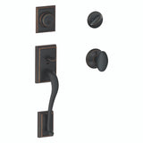 Schlage Residential F60 - Addison Sectional Single Cylinder Keyed Entry Handleset with Siena Knob