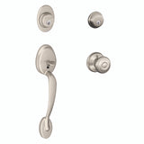 Schlage Residential F60 - Plymouth Sectional Single Cylinder Keyed Entry Handleset with Georgian Knob