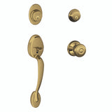 Schlage Residential F60 - Plymouth Sectional Single Cylinder Keyed Entry Handleset with Georgian Knob