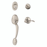 Schlage Residential F60 - Plymouth Sectional Single Cylinder Keyed Entry Handleset with Accent Lever
