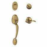 Schlage Residential F60 - Plymouth Sectional Single Cylinder Keyed Entry Handleset with Accent Lever