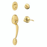 Schlage Residential F60 - Plymouth Sectional Single Cylinder Keyed Entry Handleset with Accent Lever