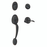 Schlage Residential F60 - Plymouth Sectional Single Cylinder Keyed Entry Handleset with Accent Lever