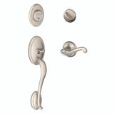 Schlage Residential F60 - Plymouth Sectional Single Cylinder Keyed Entry Handleset with Flair Lever