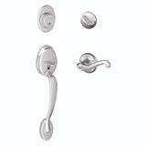 Schlage Residential F60 - Plymouth Sectional Single Cylinder Keyed Entry Handleset with Flair Lever