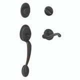 Schlage Residential F60 - Plymouth Sectional Single Cylinder Keyed Entry Handleset with Flair Lever