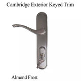 Marvin Active Exterior Keyed Cambridge Handle, Left Hand Multipoint Lock Trim - Almond Frost