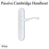 Passive Cambridge Handleset, Right Hand Multipoint Lock Trim - White