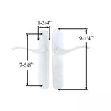 Passive Cambridge Handleset, Right Hand Multipoint Lock Trim - White