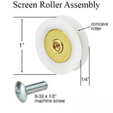 Screen Roller Assembly, Replacement Wheels- 2 pack