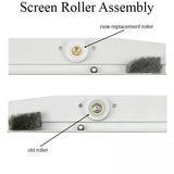 Screen Roller Assembly, Replacement Wheels- 2 pack