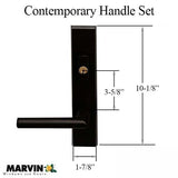 Marvin Contemporary Handle Set, Active Keyed, Various Finishes