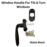 HOPPE Verona Handle for Tilt & Turn Windows - Solid Brass - Matte Black