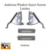 ANDERSEN PERMASHIELD NARROLINE WINDOWS LATCHES INSECT SCREEN PAIR SANDTONE Pair For Windows From 1991 to Present