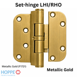 Hoppe F1721, 2009 Set Hinge, LHI/RHO- Metallic Gold - 11935947