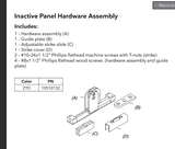 Marvin Inactive Panel, Sliding door lock, 2-3/8"