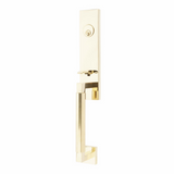 Emtek 4216 Hercules Smooth Full Length Single Cylinder Entrance Handleset - Brass Tubular