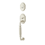 Emtek 4320 Knoxville Double Cylinder Entrance Handleset - Brass Tubular