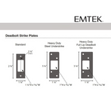 Emtek 8455 Low Profile Deadbolt - Classic Brass - Single Cylinder